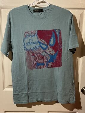 Junk Food Clothing Light Blue Spider-Man Graphic Tee